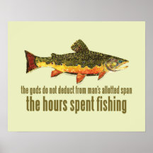 Altes Fischen-Sprichwort Posterdrucke