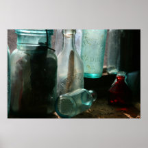 Altes Glas-Plakat