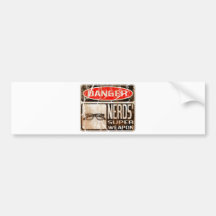Altes lustiges Schild für die Superwaffe der Nerds Auto Aufkleber