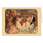 Amants, Alphonse Mucha Grußkarte