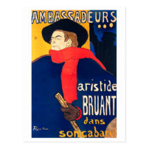 Ambassadeurs Aristide Bruant dans Sohn Kabarett Postkarten