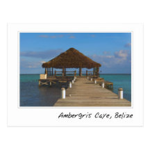 Amber Caye Belize tropischer Bestimmungsort Postkarte