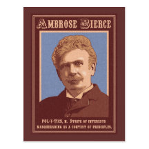 Ambrose Bierce - Politik Postkarte
