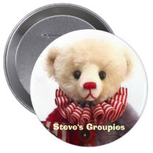 Americanaspaßvogel-Bär hergestellt von Steve Schut Anstecknadelbutton