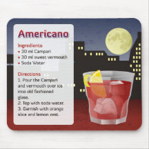 Americano Rezept-Karte Mousepad