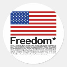 Amerika: Freiheitsbedingungen - Runde Sticker