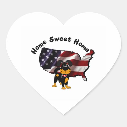 Amerika: Zuhause-süßes Zuhause - USA-Silhouette Sticker
