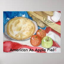Amerikaner als Apfelkuchen Posterdrucke
