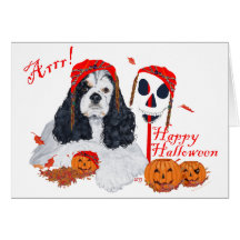 Amerikaner Cocker spaniel Halloween Grußkarten