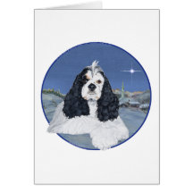 Amerikaner-Cocker spaniel-Weihnachten Karten