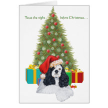 Amerikaner-Cocker spaniel-Weihnachten Karten
