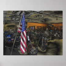 Amerikaner Harley Davidson Plakate