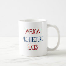 Amerikanische Architektur-Felsen Kaffeehaferl