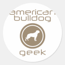 Amerikanische Bulldogge Runder Sticker