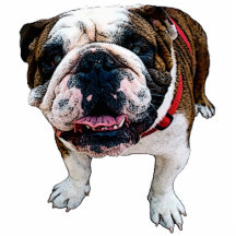 Amerikanische Bulldoggen-Skulptur Foto Ausschnitt