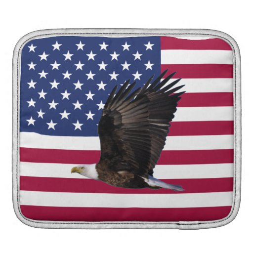 Amerikanische Flagge mit Eagle-Tablette-Computer-H Sleeve Für iPads