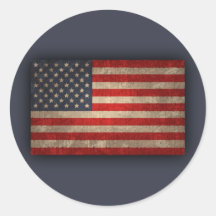 Amerikanische Flagge - xdist Runde Aufkleber