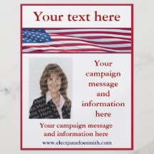 Amerikanische Flaggen-Wahl-Kampagnen-Flyer-Schablo