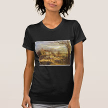 Amerikanische Landschaft das Gasthaus auf dem Stra Shirt