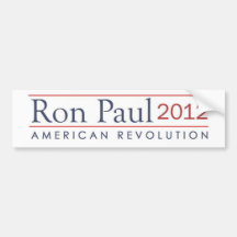 Amerikanische Revolution Ron Pauls 2012 Auto Sticker