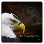 Amerikanische Weißkopfseeadler-Militär-Wanduhr