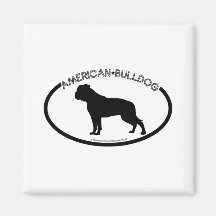 Amerikanischer Bulldoggen-Silhouette-Schwarz-Magne Kühlschrankmagnete