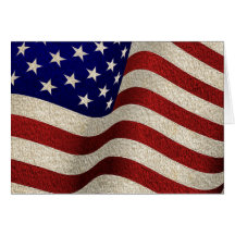 Amerikanischer Patriot-Vintage US Flagge US-Flagge Grußkarten