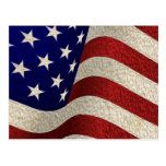 Amerikanischer Patriot-Vintage US Flagge US-Flagge Postkarte