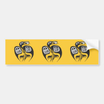 Amerikanischer Ureinwohnerhaida-Eisvogel-Symbol Autosticker