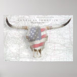 Amerikanisches Grenzplakat