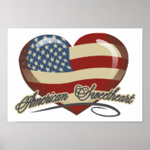 Amerikanisches Schatz-Herz Posterdruck