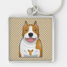Amerikanisches Staffordshire-Terrier-Cartoon Schlüsselbänder