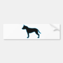 Amerikanisches Staffordshire-Terrier-Silhouette Auto Sticker
