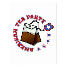 Amerikanisches Tee-Party Postkarten