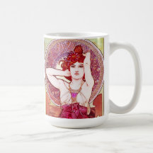 Amethyst Kaffeetasse Alphonse Mucha