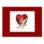 Amor u. seine Flöte - Valentinsgruß-Postkarte