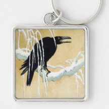 Amsel im Schnee, Ikeda Koson Schlüsselband