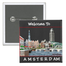 AMSTERDAM, DIE NIEDERLANDE ANSTECKNADELBUTTONS