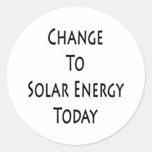 Ändern Sie zur Sonnenenergie heute Sticker