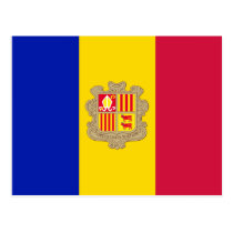 Andorra-Flaggen-Postkarte postkarten