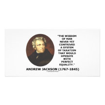 Andrew Jackson-Klugheit erfinden Besteuerungs-Glei Photo Karten Vorlage