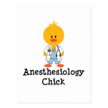 Anesthesiology-Küken-Postkarte