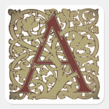 Anfangsbuchstabe A Sticker