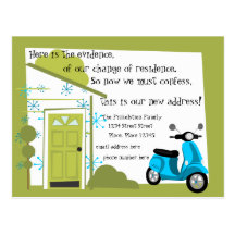Angenehme Ansicht mit einem Roller! Postkarten