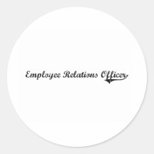 Angestellte Beziehungs-Offizier-beruflicher Job Runder Sticker