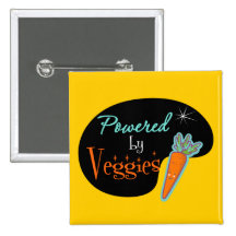 Angetrieben durch Veggies Anstecknadelbuttons
