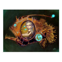 "Anglerfish-Unterseeboot-" Postkarte