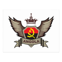 Angola-Emblem Postkarte