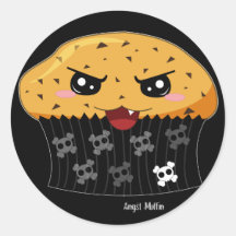 Angst-Muffin Runde Aufkleber