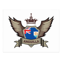Anguilla-Emblem Postkarte